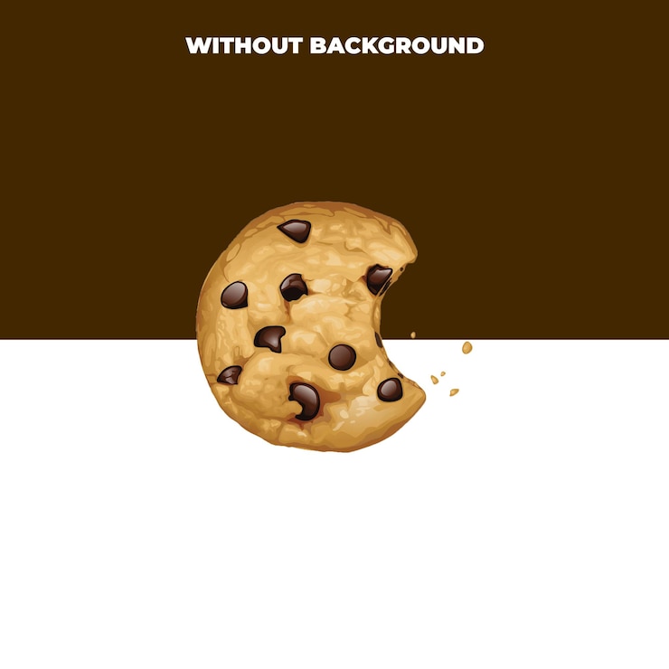 PSD vektorkuchen mit detaillierten choco-chips