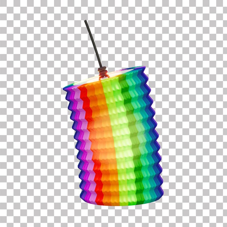 PSD una vela de arco iris con un palo del arcoíris en ella