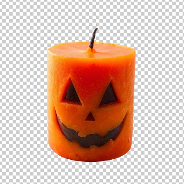 PSD vela en forma de monstruo en forma de calabaza de halloween