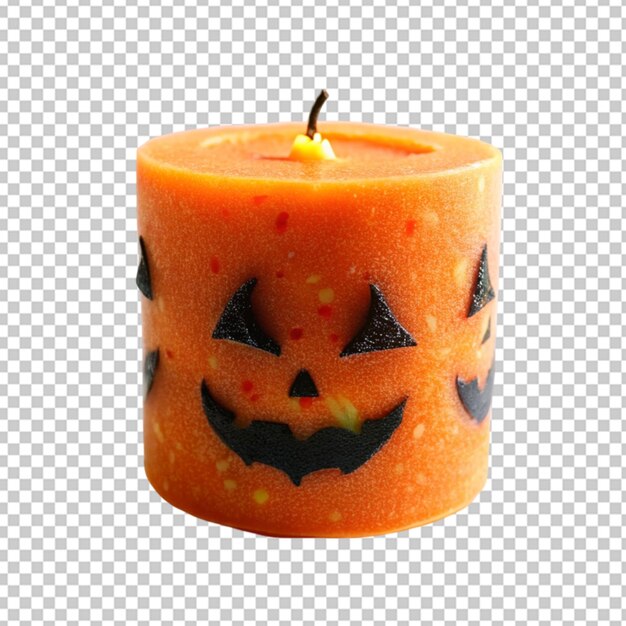 PSD vela en forma de monstruo en forma de calabaza de halloween