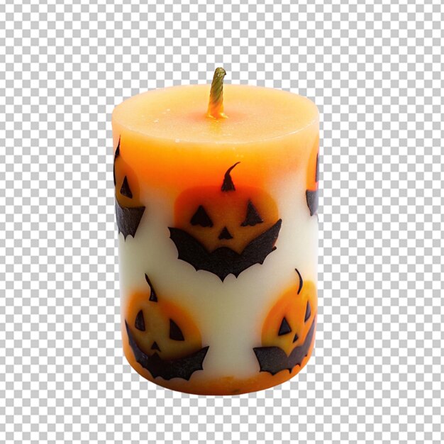 PSD vela en forma de monstruo en forma de calabaza de halloween