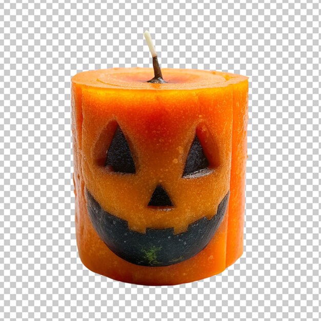 PSD vela en forma de monstruo en forma de calabaza de halloween