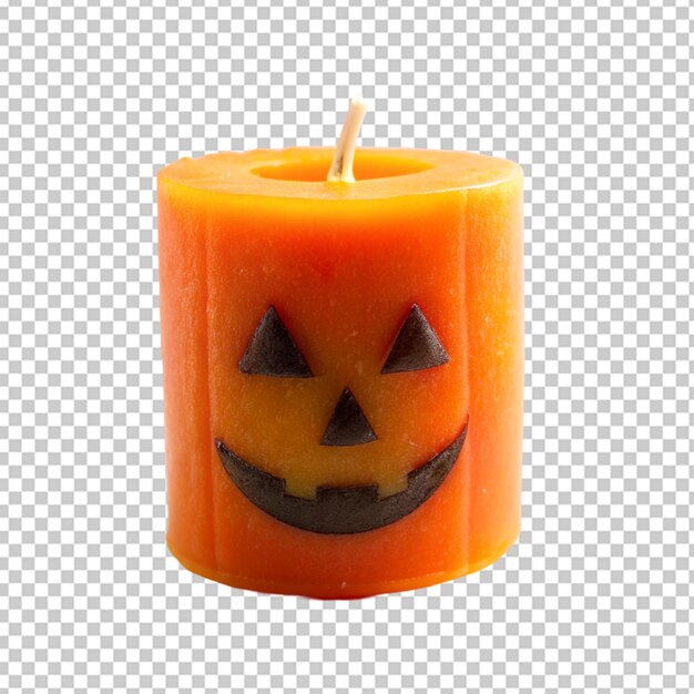 Vela en forma de monstruo en forma de calabaza de halloween