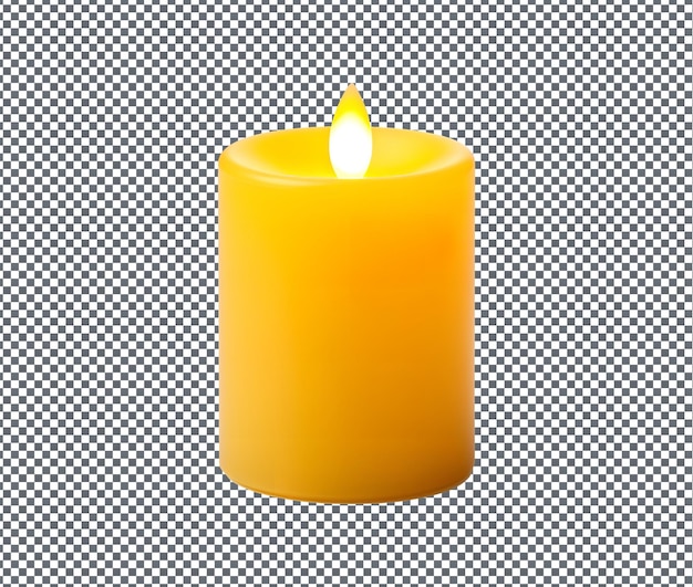 Vela hermosa y tan elegante aislada sobre fondo transparente
