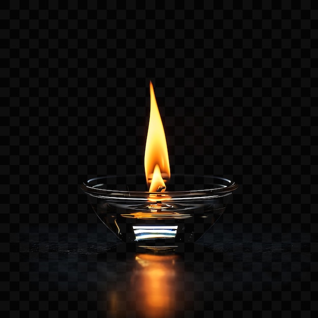 PSD una vela que se enciende en la oscuridad