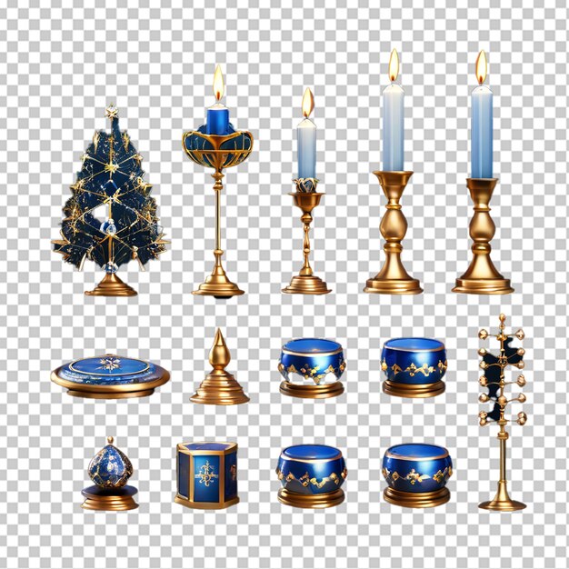 PSD velas de hanukkah menorah