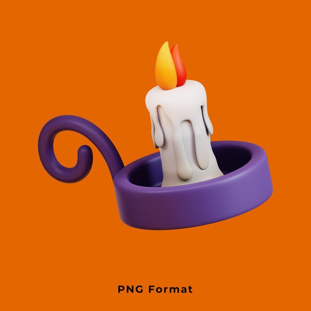 PSD velas de halloween en el fondo de png