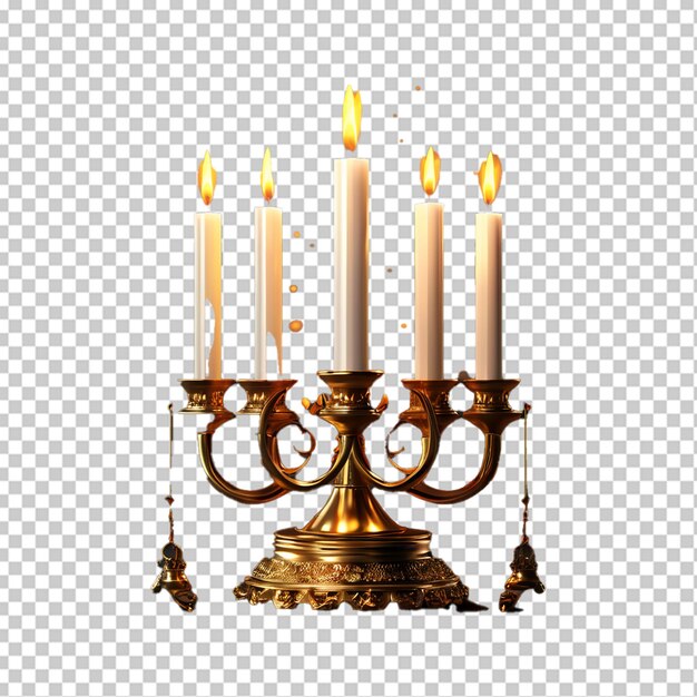 Las velas de hanukkah menorah