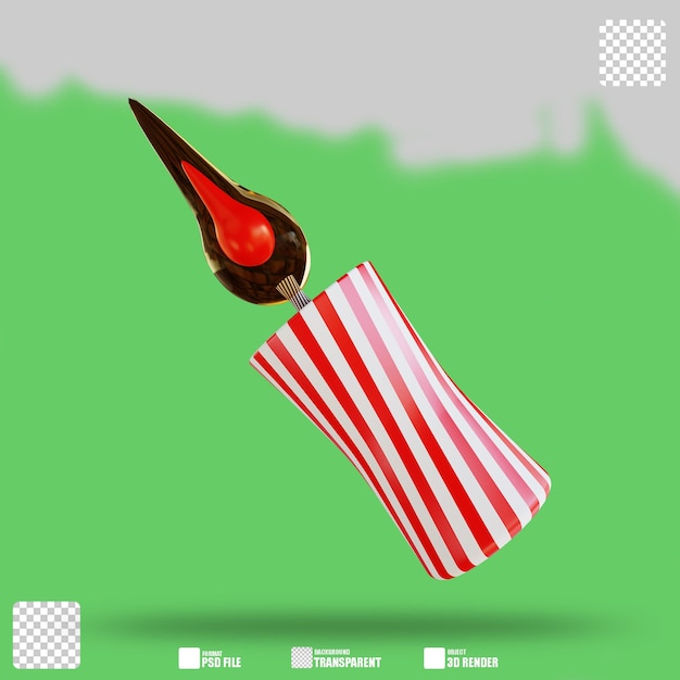 Velas de Navidad de ilustración 3D 3