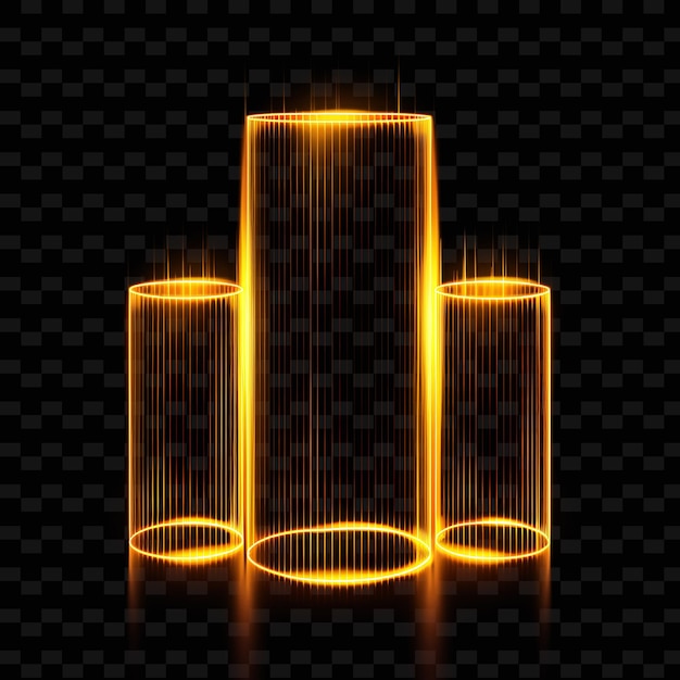 PSD velas de pilares de led sin llama con color amarillo cálido luz de neón led invisible fondo decorativo