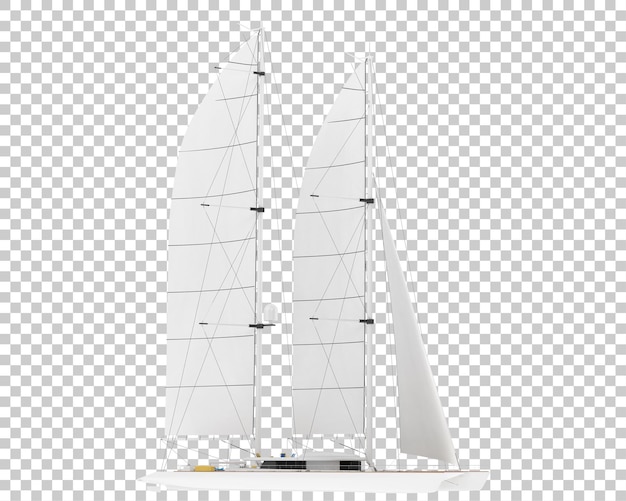 PSD veleiro na ilustração de renderização 3d de fundo transparente