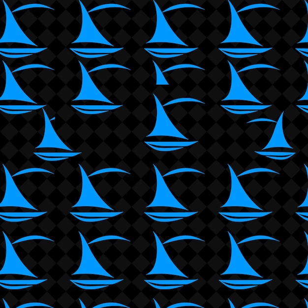 PSD un velero azul en un fondo negro con un velero blue en la parte superior