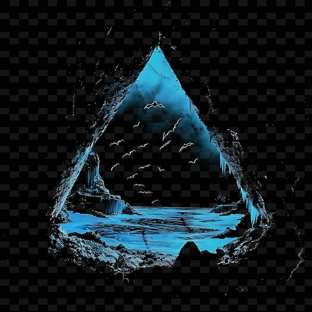 un velero está flotando en el agua con un triángulo azul en la parte inferior