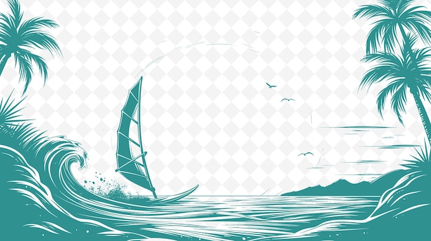 un velero en las olas con una vela