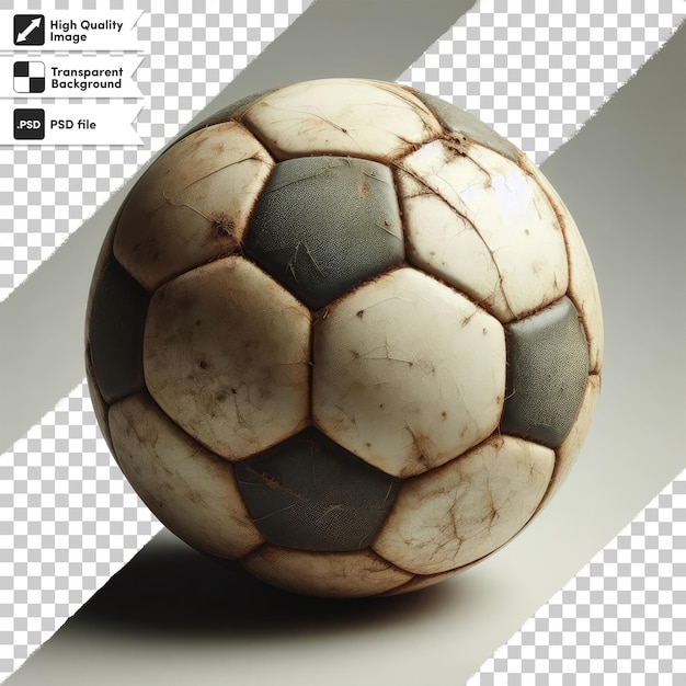 PSD velha bola de futebol psd em fundo transparente