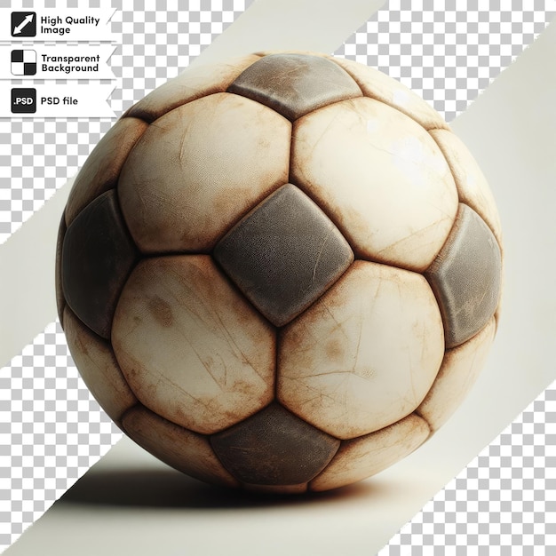 PSD velha bola de futebol psd em fundo transparente