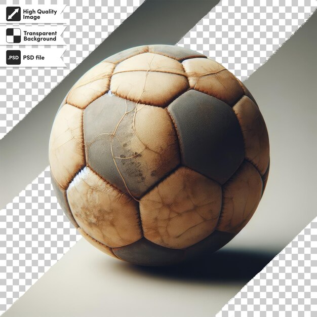 PSD velha bola de futebol psd em fundo transparente