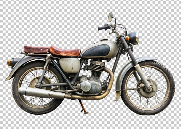 PSD velha moto pesada em png