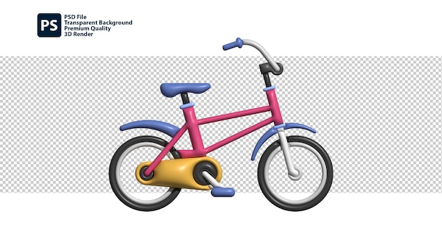 PSD vélo, 3d, illustration