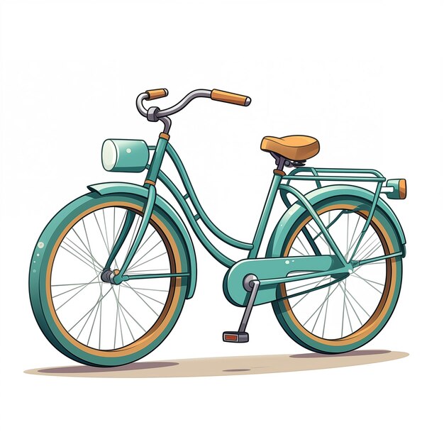 PSD vélo de dessin animé simple sur fond blanc