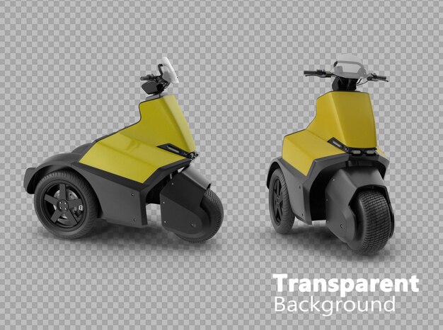 PSD vélo électrique sur fond transparent