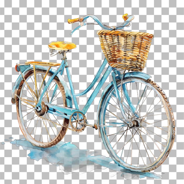 PSD vélo méditerranéen avec panier avec loemons