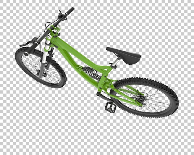 Vélo de montagne isolé sur fond transparent illustration de rendu 3d
