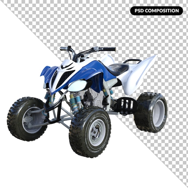 Vélo quad isolé en 3D