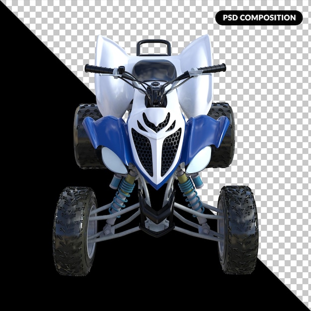 Vélo quad isolé en 3D