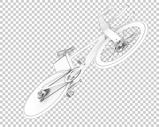 PSD vélo rapide isolé sur fond transparent illustration de rendu 3d