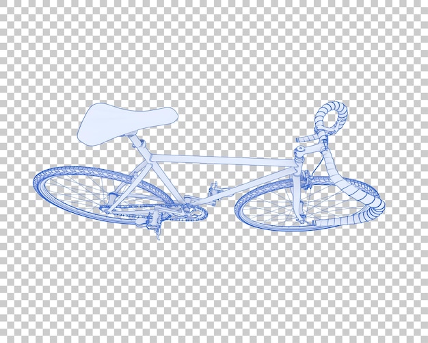 Vélo Réaliste Isolé Sur Fond Transparent Illustration De Rendu 3d