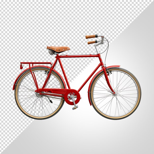 Un Vélo Rouge Avec Un Guidon Rouge Qui Dit Vélo Dessus