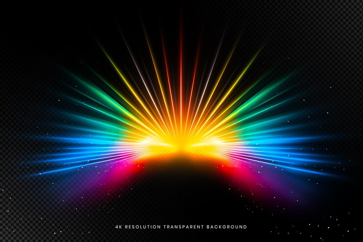 PSD velocidade da luz colorida.