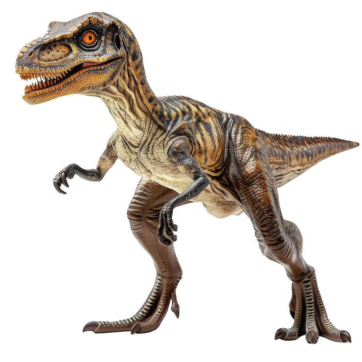 PSD el velociraptor aislado sobre un fondo transparente
