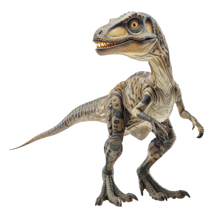 PSD el velociraptor aislado sobre un fondo transparente
