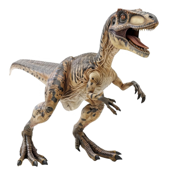 PSD el velociraptor aislado sobre un fondo transparente