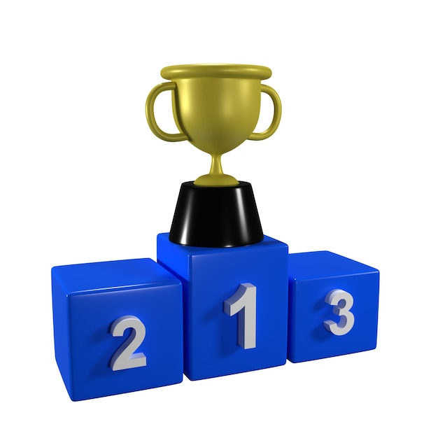 Vencedor da competição de sucesso ícone 3D