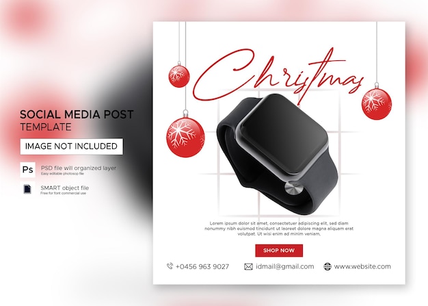 Venda de banner de natal postagem no instagram premium psd