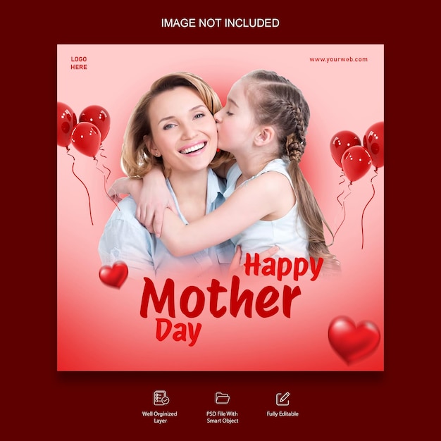 venda de dia da mãe anúncios de mídia social feliz dia da mãe
