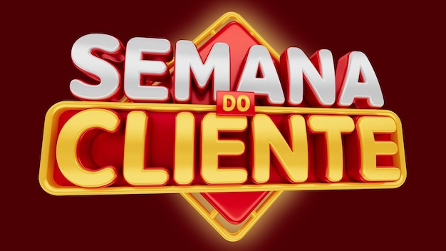 Venda de emblema 3D da 'semana do cliente'