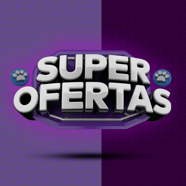 Venda de emblema 3d 'super oferta'