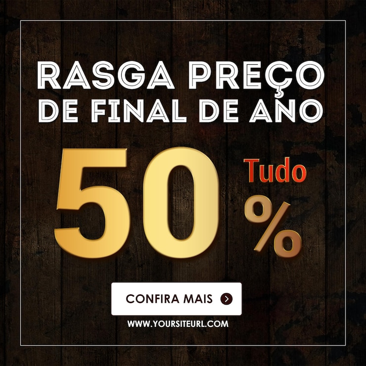 PSD venda de fim de ano poupa muito com 50% de desconto no photoshop