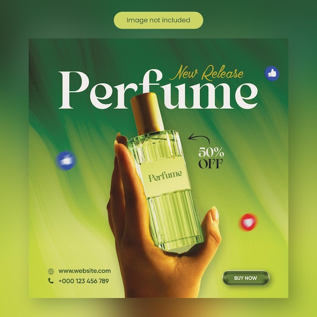 PSD venda de perfume postagem nas redes sociais