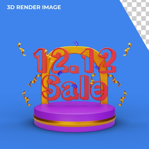 Venda de pódio 12.12 de renderização 3D