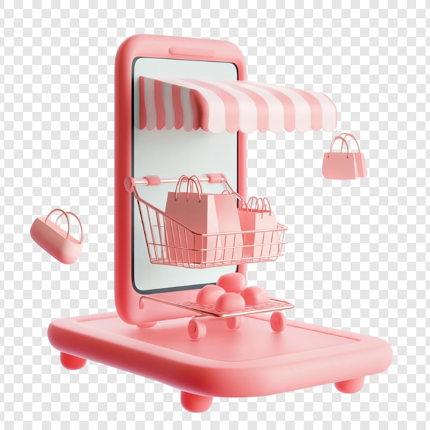 Venda de sacos de carrinho de compras rosa de telefone online