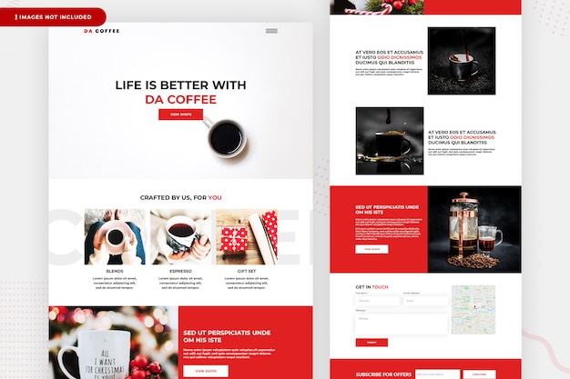 Vendiamo la pagina di destinazione del caffè