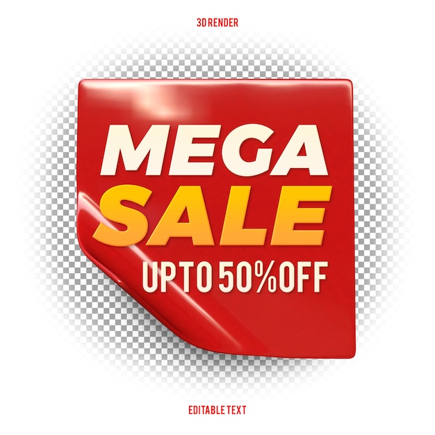 Vendita banner tag offerta speciale grande vendita banner Nastri rossi tag e adesivi 3d renderx9