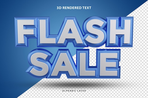 Vendita flash 3D rendering testo Design