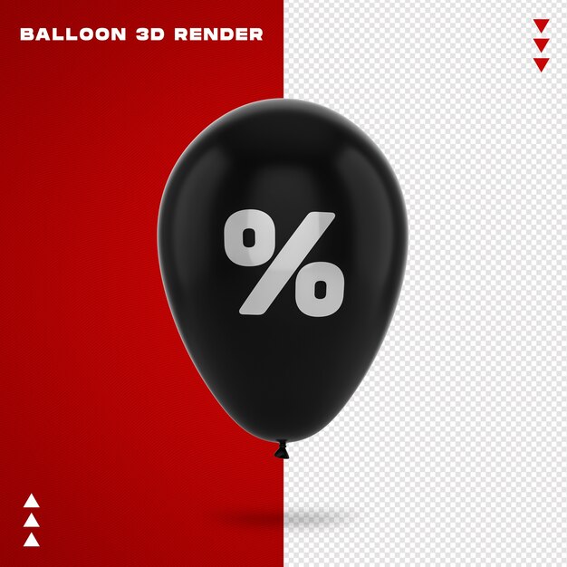 Vendredi Noir Ballon Réaliste