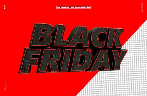 Vendredi noir novembre rendu en 3D